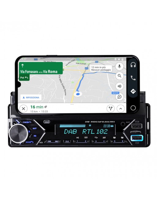 AUTO RADIO TREVI 65.96FM 160W USB/SD/AUX/BT 5753DAB TR-575300