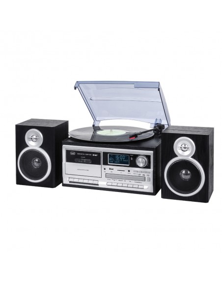 GIRA DISCOS TREVI STEREO 25W BLUETOOH USB/SD/AUX TT 1072 - PRETO TR-T107200