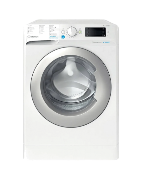 MÁQUINA LAVAR ROUPA BWE91285XWSSPT INDESIT(9KG 1200RPM CL B - MOTOR INVERTER)