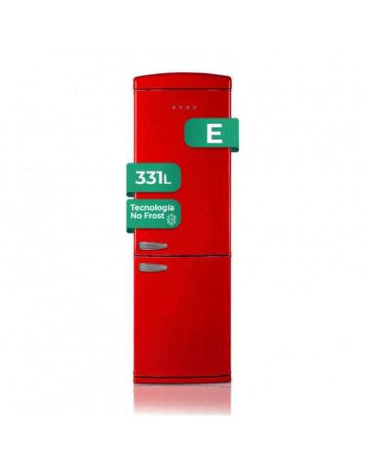 COMBINADO SVAN SC19600ESFRR NOFROST RETRO ROJO (1901x605x715mm) CL E