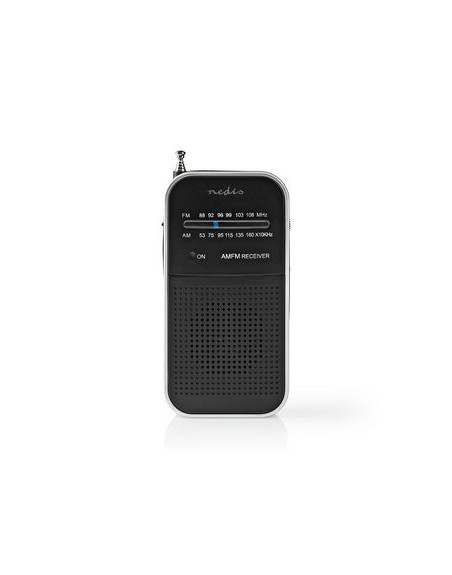 RADIO PORTATIL NEDIS AM/FM PRETO/ALUMINIO PE-RDFM1110SI