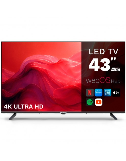 LED SMART TV  GRUNKEL LED-4300PBW de 43"  4K UHD, sistema operacional webOS | 101cm| FHD, sistema VIDAA